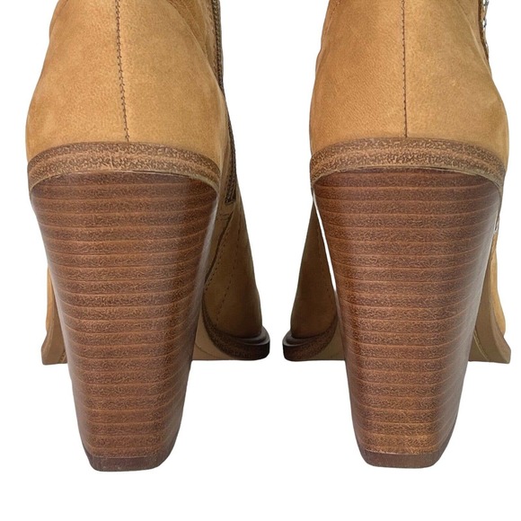 Vince Camuto Womens VC-Kemelly Peep Toe Ankle Booties Brown Womens Size 6.5 M - Picture 6 of 12